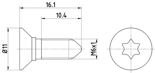 Produktbild für Schraube, Bremsscheibe