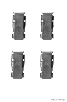 Kit d'accessoires, plaquette de frein à disque, Essieu avant HERTH+BUSS JAKOPARTS, par ex. pour Daihatsu