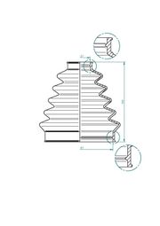 Faltenbalg, Antriebswelle TOYOTA AVENSIS