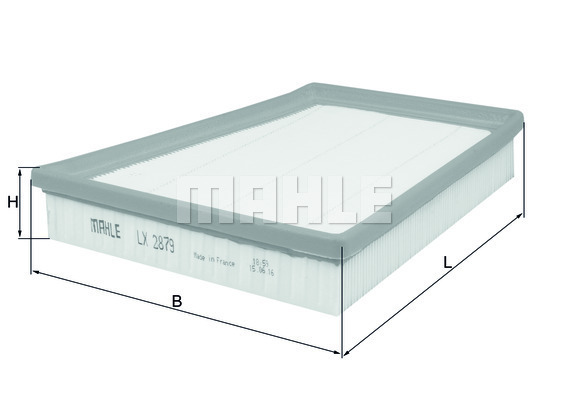 Luftfilter | Mahle, Filterausführung: Filtereinsatz, Verpackungsbreite: 50,0 cm Verpackungshöhe: 220,0 cm