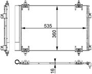 Kondensator, Klimaanlage PEUGEOT 5008