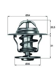 Thermostat, Kühlmittel PORSCHE 944