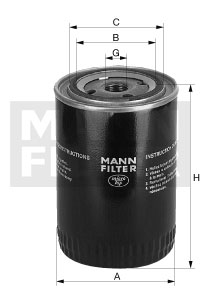 Ölfilter | Mann-Filter, Außendurchmesser 2: 64 mm, Gewindemaß: M 20 X 1.5 Höhe: 86 mm