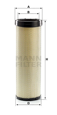Sekundärluftfilter | Mann-Filter, Außendurchmesser 1: 162 mm, für Artikelnummer: C 30 1500/1 Höhe: 502 mm