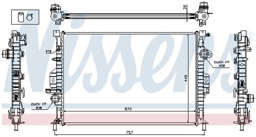 Produktbild für Kühler, Motorkühlung