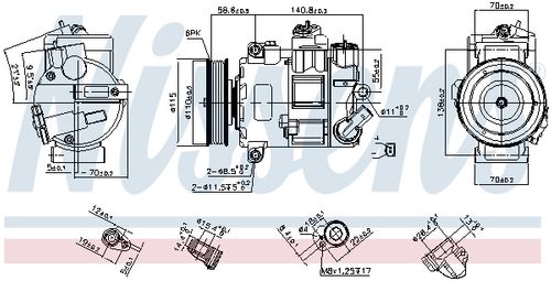 Produktbild für Kompressor, Klimaanlage