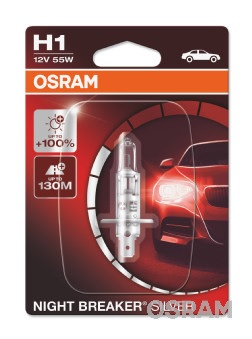 Ampoule, projecteur longue portée NIGHT BREAKER® SILVER, 12 V OSRAM, par ex. pour Ford, Opel, Vauxhall, KIA, Renault, Hyundai