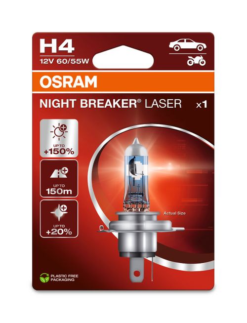 Produktbild für NIGHT BREAKER® LASER H4 Einzelblister