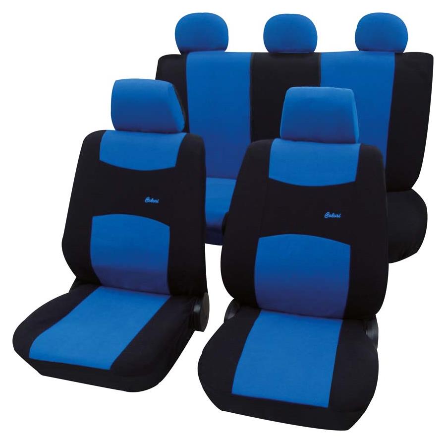 Housses de siège universelles bleues, polyester PETEX