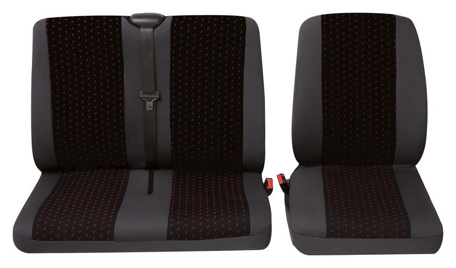 Housse de sièges universelle pour camionnettes, rouge PETEX