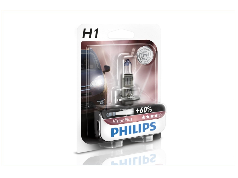 Ampoule H1 VisionPlus 55 W [12 V] (1 pc.), 12 V PHILIPS
