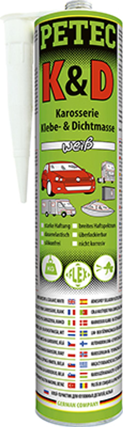 Produktbild für Karossie & Dichtmasse weiss (310 ml)