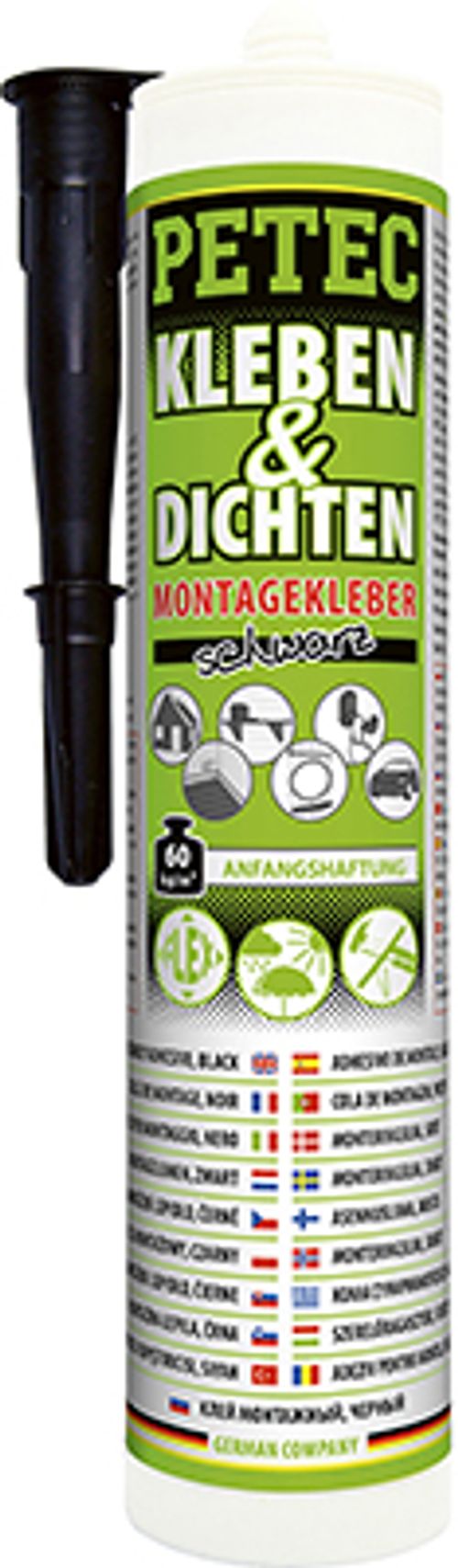 Produktbild für Karosserie & Dichtmasse schwarz (290 ml)