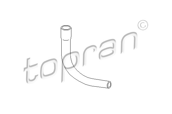 Flexible, aération de la housse de culasse TOPRAN, par ex. pour Opel, Vauxhall