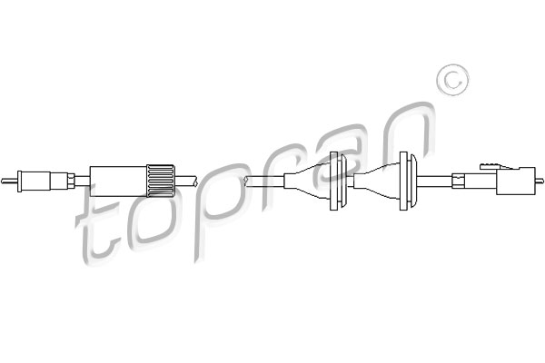 Câble flexible de commande de compteur TOPRAN, par ex. pour VW