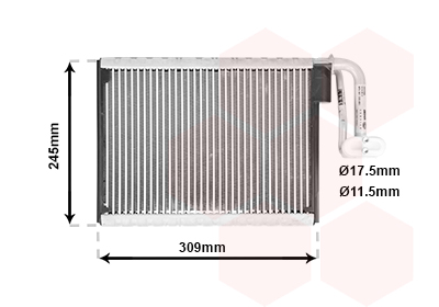 Évaporateur climatisation VAN WEZEL, par ex. pour BMW, Rolls-Royce