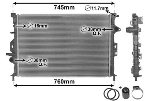 Produktbild für Kühler, Motorkühlung