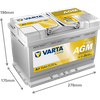 Produktbild für Starterbatterie DYNAMIC AGM 12 V, 70 Ah, 760 A