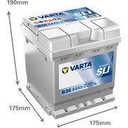 Starterbatterie DYNAMIC SLI 12 V, 44 Ah, 420 A FIAT