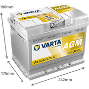 Starterbatterie DYNAMIC AGM 12 V, 60 Ah, 680 A OPEL KARL