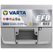 Starterbatterie DYNAMIC EFB 12 V, 50 Ah, 550 A PEUGEOT 107