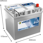 Starterbatterie DYNAMIC SLI 12 V, 60 Ah, 540 A MAZDA MPV