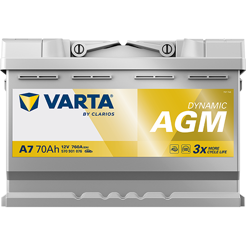 Produktbild für Starterbatterie DYNAMIC AGM 12 V, 70 Ah, 760 A