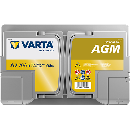 Produktbild für Starterbatterie DYNAMIC AGM 12 V, 70 Ah, 760 A