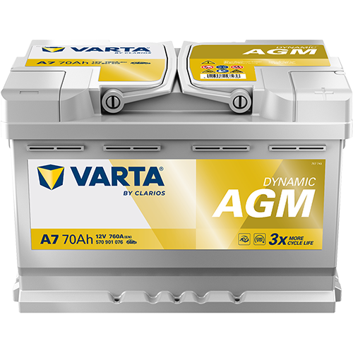 Produktbild für Starterbatterie DYNAMIC AGM 12 V, 70 Ah, 760 A