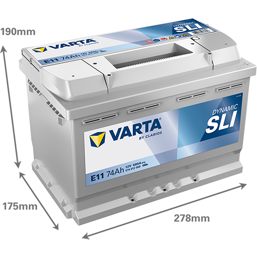 Produktbild für Starterbatterie DYNAMIC SLI 12 V, 74 Ah, 680 A