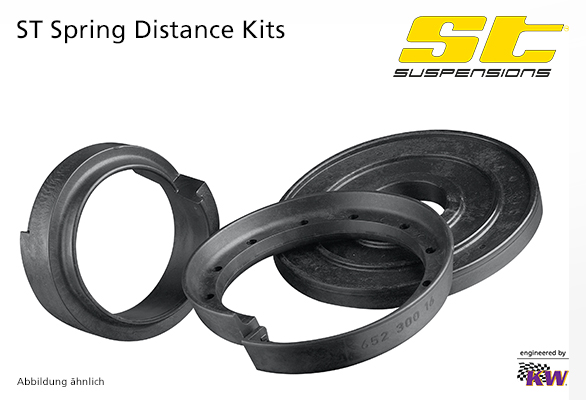 Power springs / Cross country Spring Distance Kit VA 15 mm STSUSPENSIONS, par ex. pour Skoda, Audi, Seat, VW, Renault