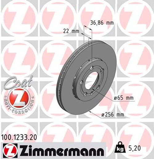 Produktbild für Bremsscheibe COAT Z