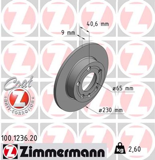 Produktbild für Bremsscheibe COAT Z