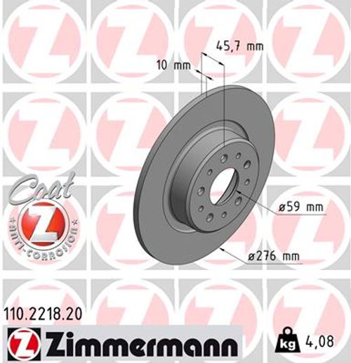 Produktbild für Bremsscheibe COAT Z