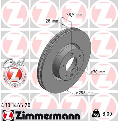 Produktbild für Bremsscheibe COAT Z